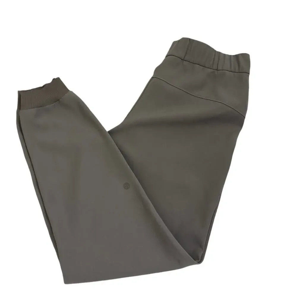 Lululemon On The Fly Joggers Khaki Drawstring Loose Fit Pants Size Women's 6